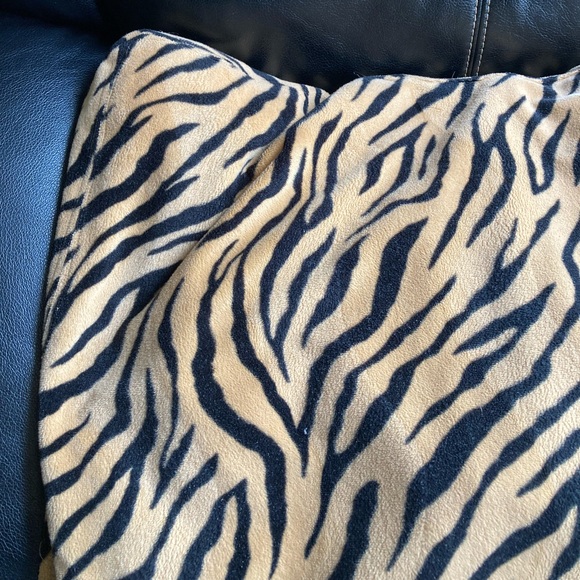 Large Tan & Black Animal Print Soft & Fluffy Floor Pillow - Picture 4 of 11